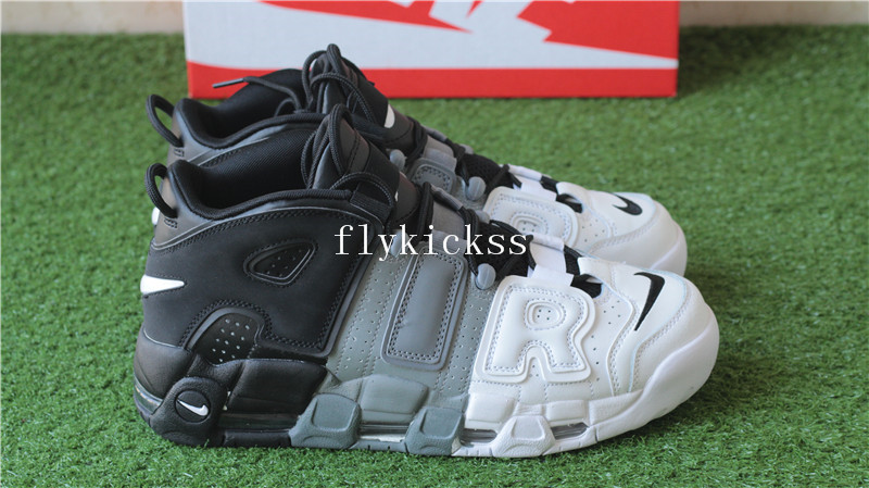 Nike Air More Uptempo Tri Color Black Grey White